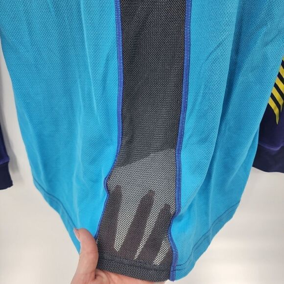 Helly hansen blue long sleeve large running pullover mesh back skiing gym workou - Picture 3 of 4